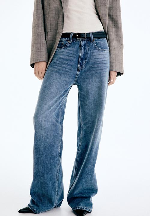 H&M - Wide high jeans - denim blue