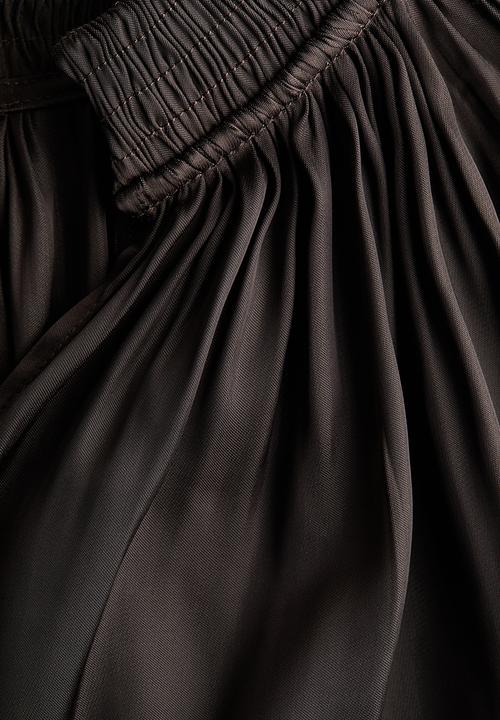 H&M - Oversized v-neck blouse - dark brown