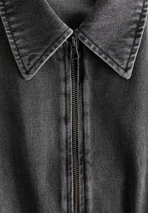 H&M - Oversized denim jacket - dark denim grey