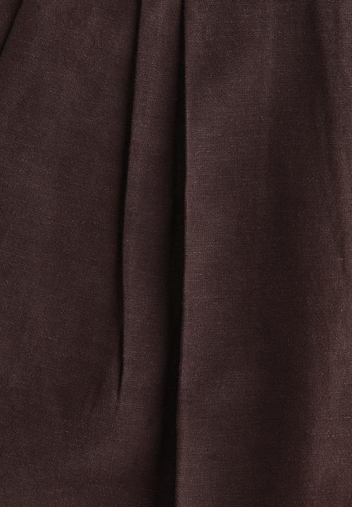 H&M - Tailored linen-blend shorts - dark brown