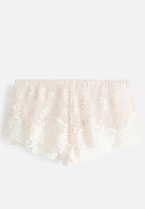 H&M - Lace shortie briefs - pale beige