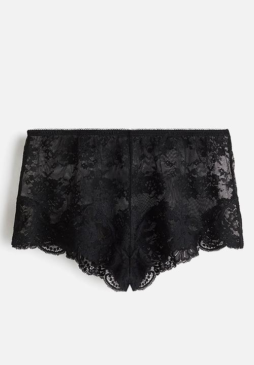 H&M - Lace shortie briefs - black