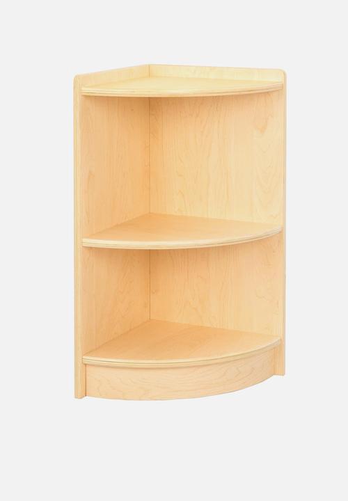 Greenbean Learning - Wooden Corner Shelf and Toy Storage for Kids Room: Plywood