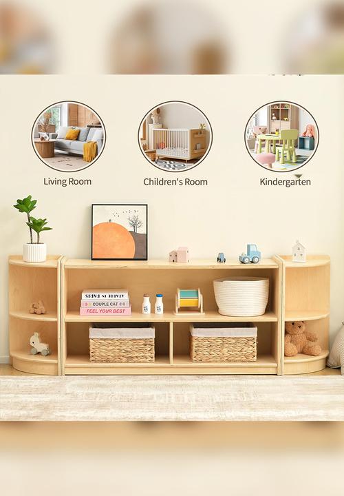 Greenbean Learning - Wooden Corner Shelf and Toy Storage for Kids Room: Plywood