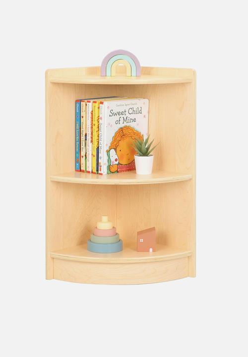 Greenbean Learning - Wooden Corner Shelf and Toy Storage for Kids Room: Plywood
