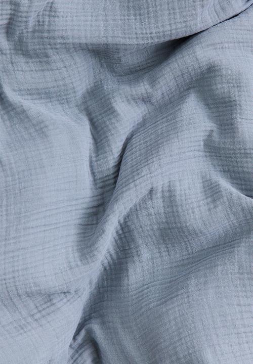 H&M - Muslin double/king duvet cover set - dusty blue
