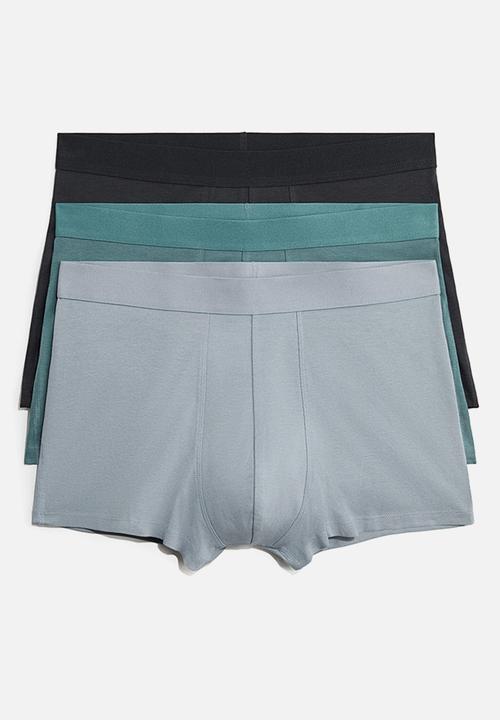 H&M - 3-Pack short trunks with lycra - turquoise
