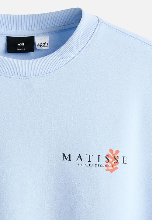 H&M - Loose fit sweatshirt - light blue/matisse