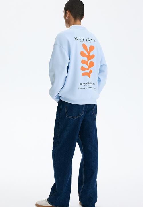 H&M - Loose fit sweatshirt - light blue/matisse