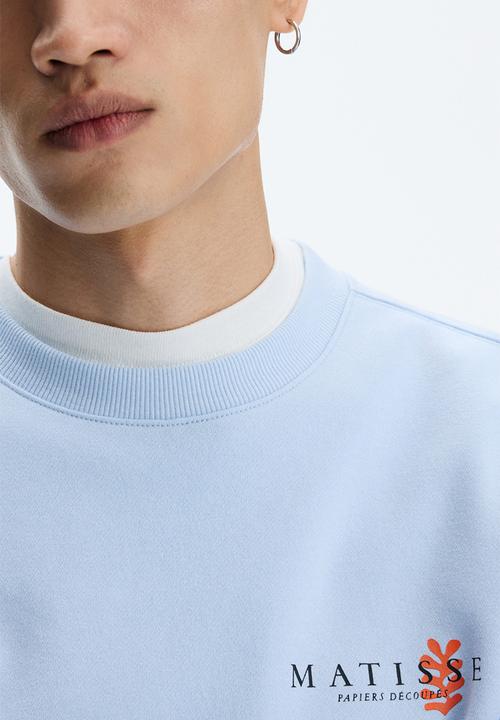 H&M - Loose fit sweatshirt - light blue/matisse