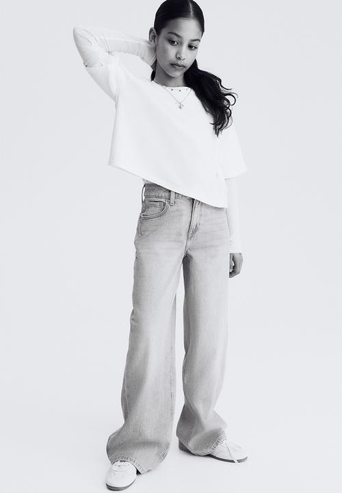 H&M - Wide leg jeans - light denim blue
