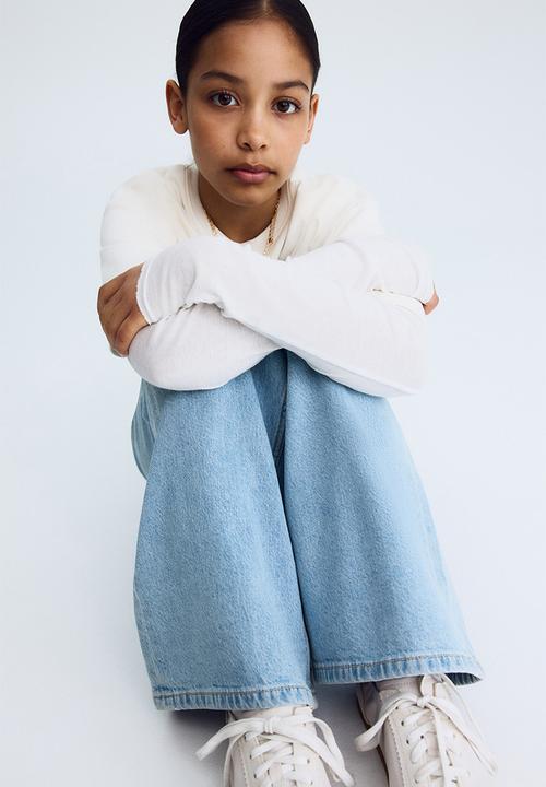 H&M - Wide leg jeans - light denim blue