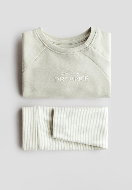 H&M - 2-Piece cotton set - light green/tiny dreamer