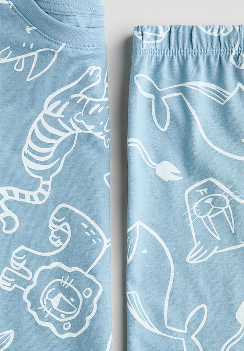 H&M - Patterned jersey pyjamas - blue/animals