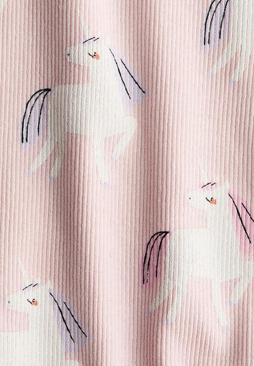 H&M - Flared leggings - light pink/unicorns