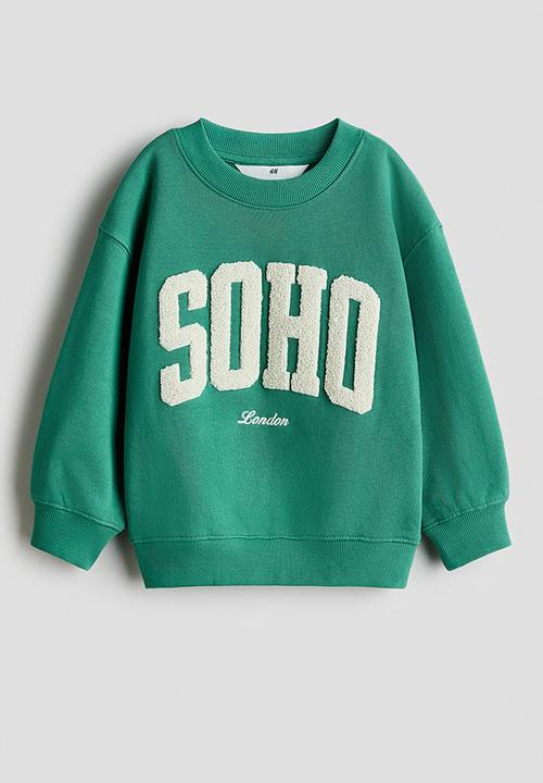H&M - Printed crew-neck sweatshirt - green/soho