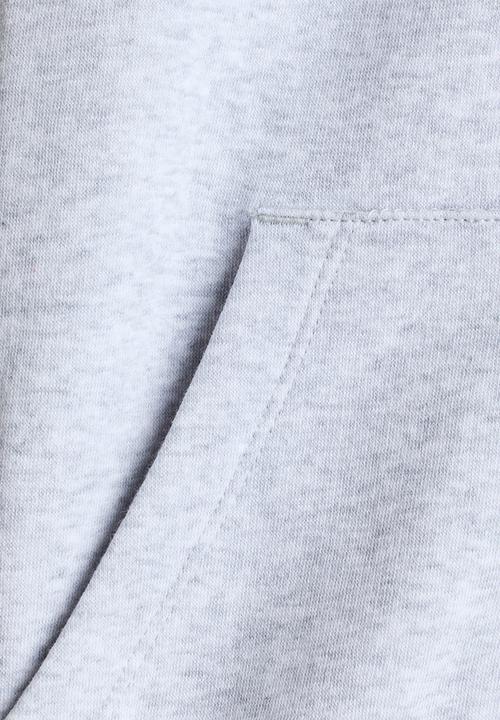 H&M - Zip-through hoodie - light grey marl