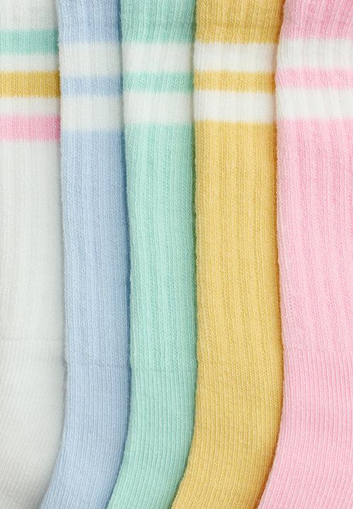 H&M - 5-Pack socks - pink/mint green