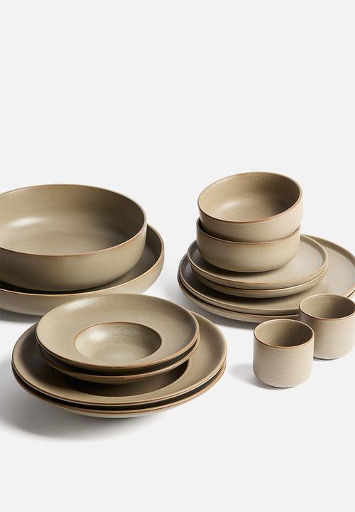 H&M - Reactive-glaze stoneware serving bowl - beige