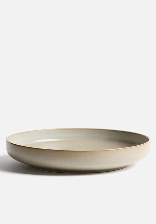 H&M - Reactive-glaze stoneware serving bowl - beige