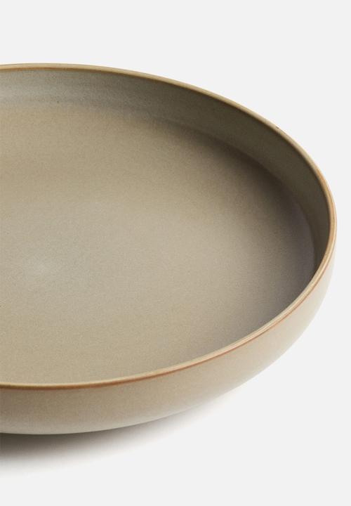 H&M - Reactive-glaze stoneware serving bowl - beige