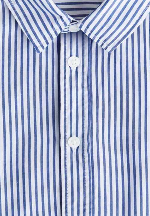 H&M - Cotton shirt - blue/white striped