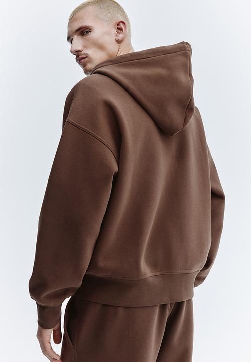 H&M - Oversized fit zip-through hoodie - brown