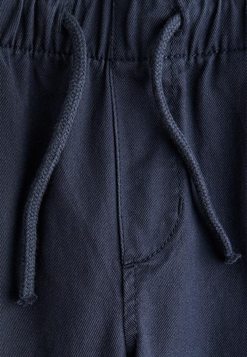 H&M - Cotton twill joggers - navy blue