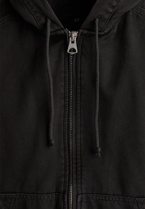 H&M - Hooded workwear jacket - dark grey