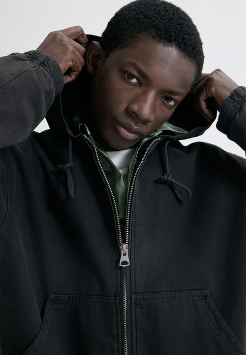 H&M - Hooded workwear jacket - dark grey