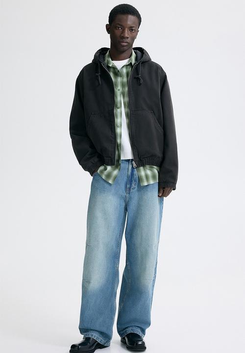 H&M - Hooded workwear jacket - dark grey