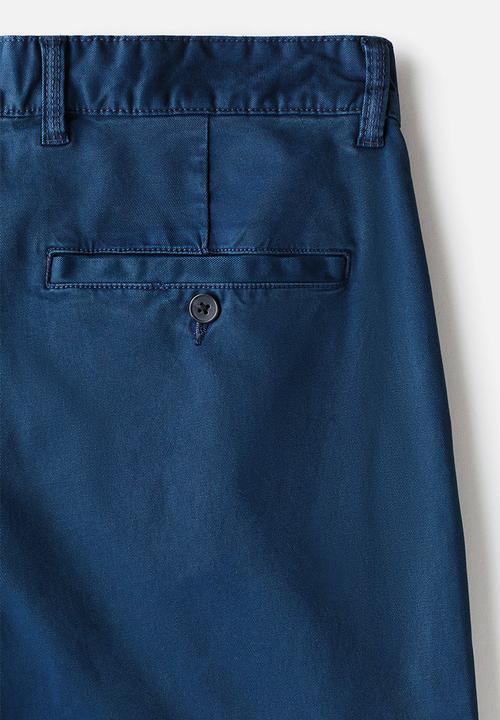 H&M - Relaxed fit cotton chinos - dark blue