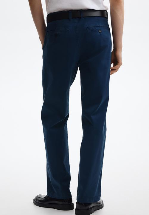 H&M - Relaxed fit cotton chinos - dark blue