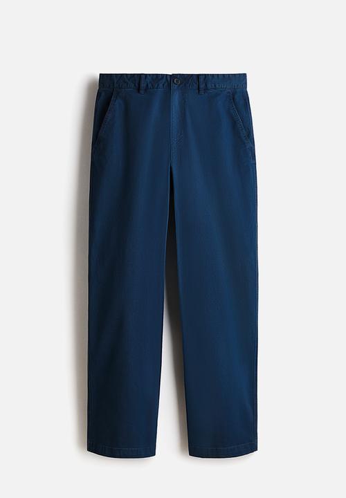 H&M - Relaxed fit cotton chinos - dark blue