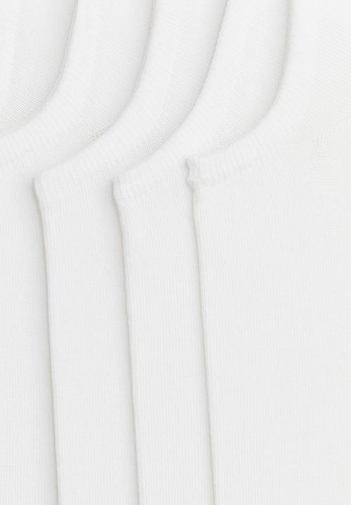 H&M - 5-Pack trainer socks with lycra - white