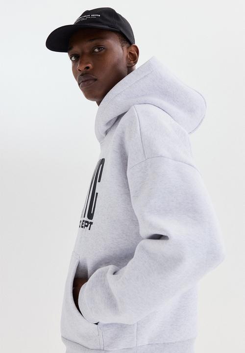 H&M - Loose fit hoodie - grey marl/soho nyc