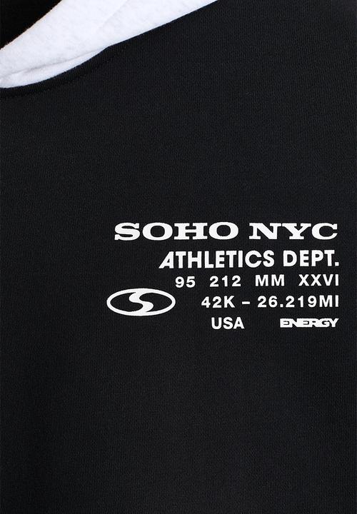 H&M - Loose fit hoodie - black/soho nyc