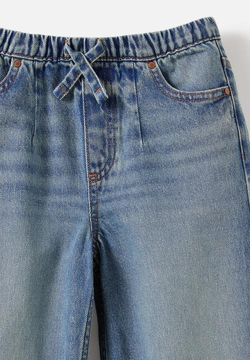 Cotton On - Relaxed Wide Leg Denim Jean - Blue Haven Mid Blue