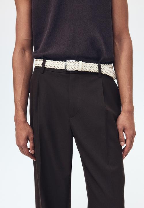 H&M - Loose fit tailored trousers - dark brown
