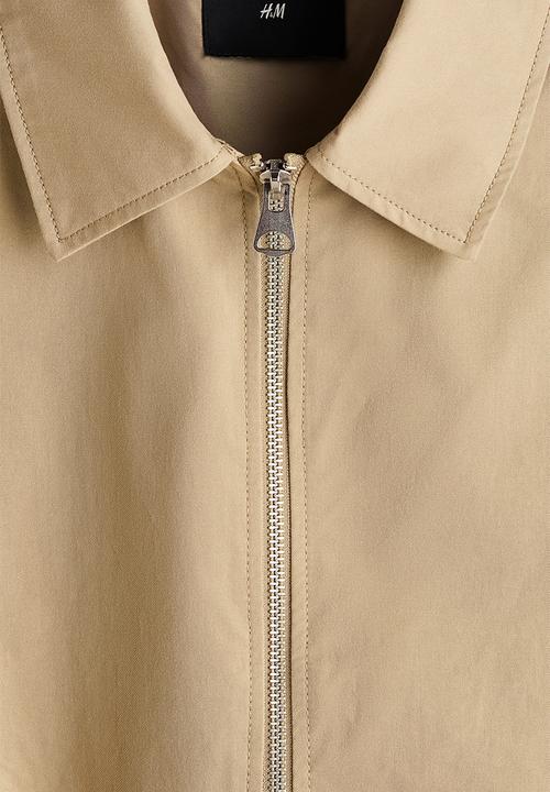 H&M - Collared cotton jacket - beige
