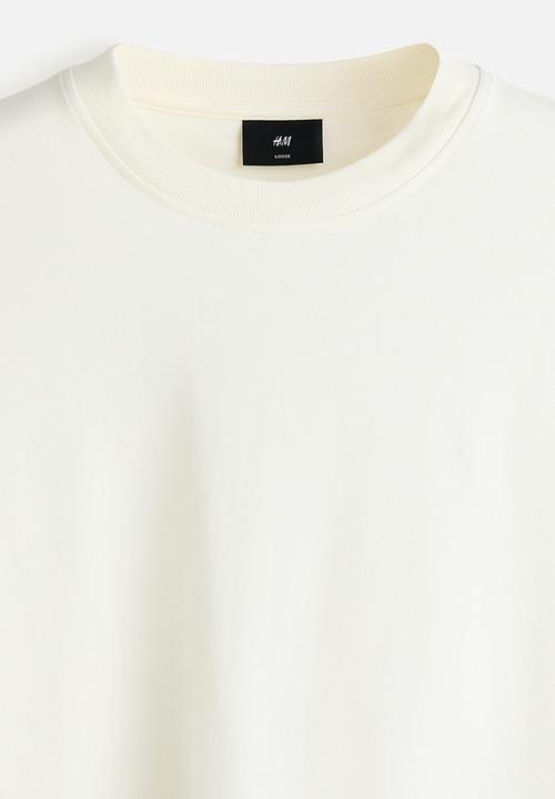 H&M - Oversized fit T-shirt - cream