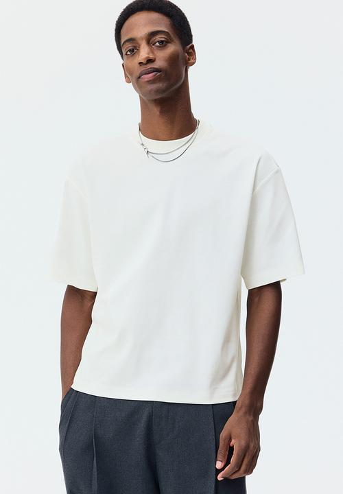 H&M - Oversized fit T-shirt - cream