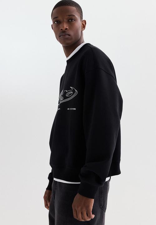 H&M - Loose fit sweatshirt - black/soho