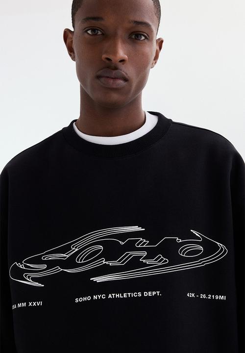 H&M - Loose fit sweatshirt - black/soho