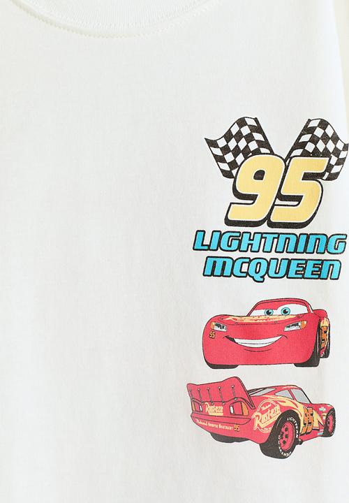 H&M - Printed long-sleeved t-shirt - white/cars