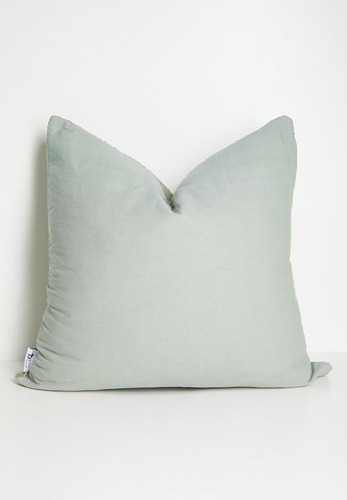 Sixth Floor - Blaze Outdoor/Indoor Geo Cushion Cover - Sage