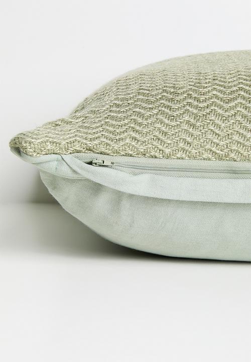 Sixth Floor - Blaze Outdoor/Indoor Geo Cushion Cover - Sage