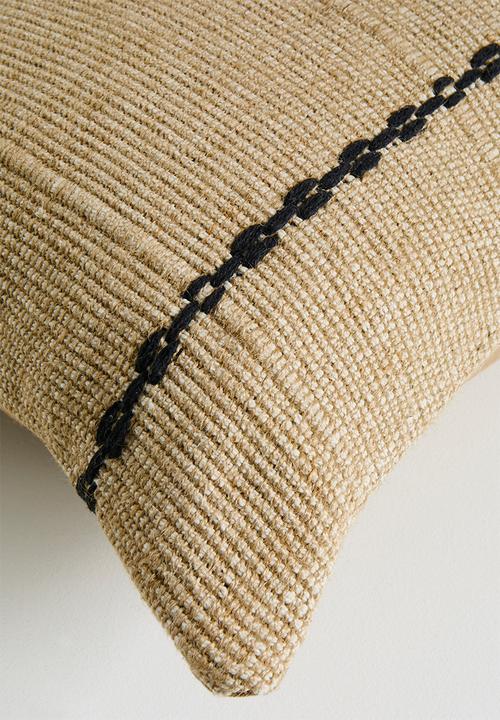 Sixth Floor - Fin Jute & Cotton Woven Cushion Cover - neutral