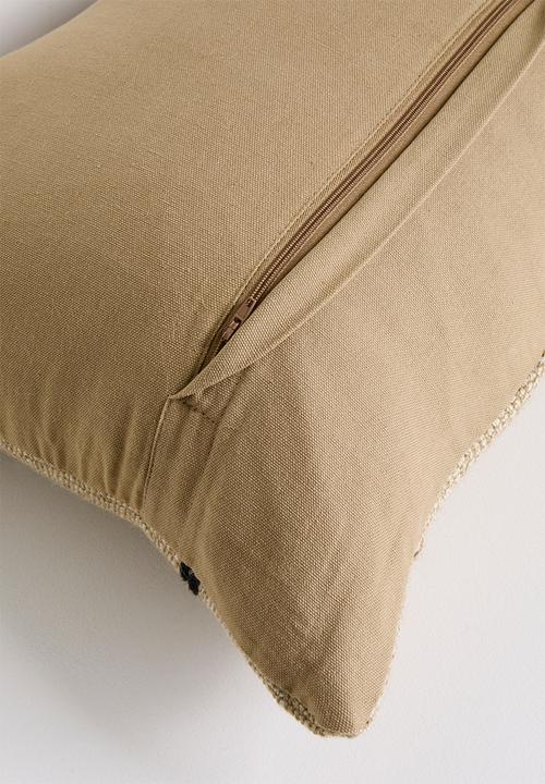 Sixth Floor - Fin Jute & Cotton Woven Cushion Cover - neutral
