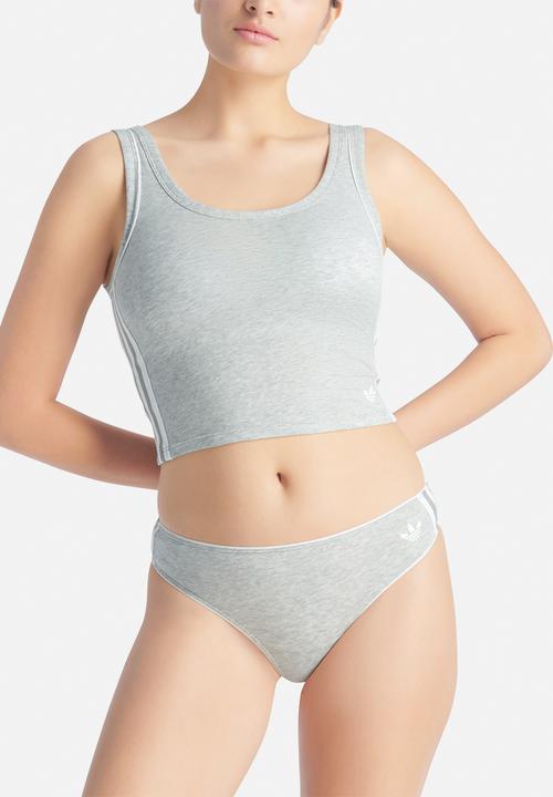 adidas Originals - Originals adicolor - padded crop cami - grey marl